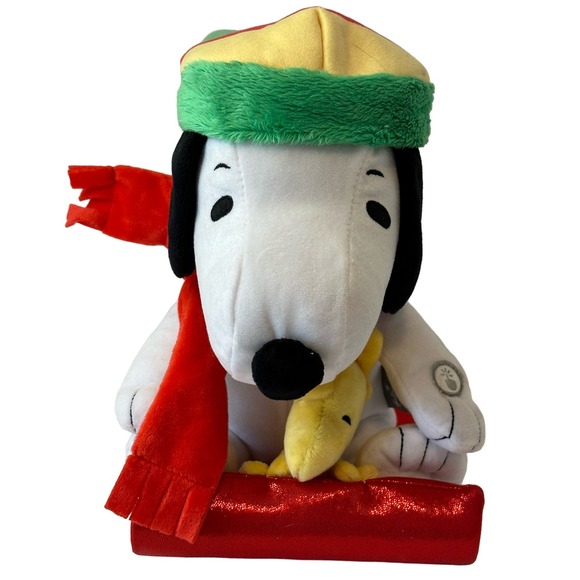 Hallmark 2022 Peanuts Collection SLEDDING SNOOPY & WOODSTOCK sound/motion Tested - Picture 1 of 10